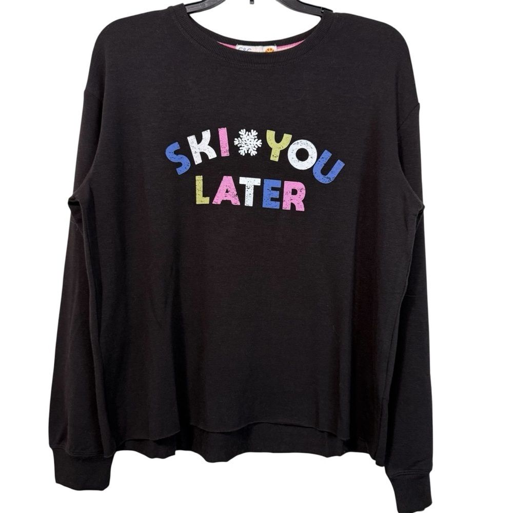 C&C California Black 'Ski You Later' Oversized Sweater